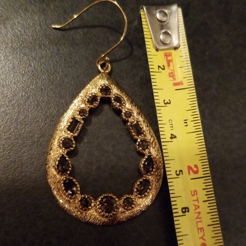 Used .925 Silver Earrings with Gem Accents - Picture 7 of 7